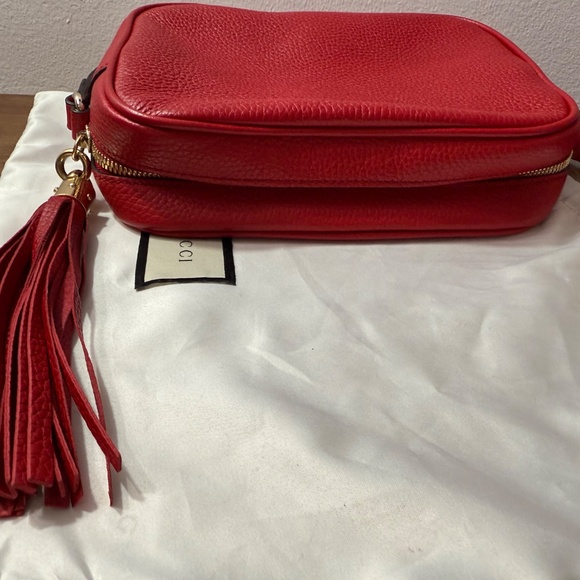 Gucci Soho Disco Crossbody Small Red Leather - Picture 5 of 16